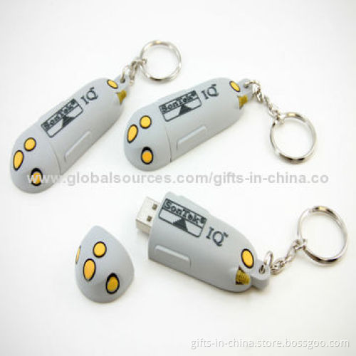 Novelty PVC USB Flash Drives, Available in Various Designs, Customized Designs and Logos Accepted